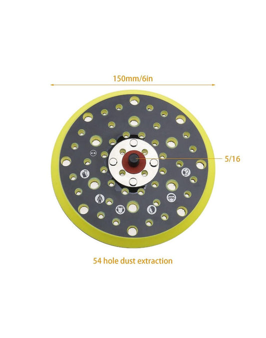 150mm Blue Line 54Hole Pad-Velcro