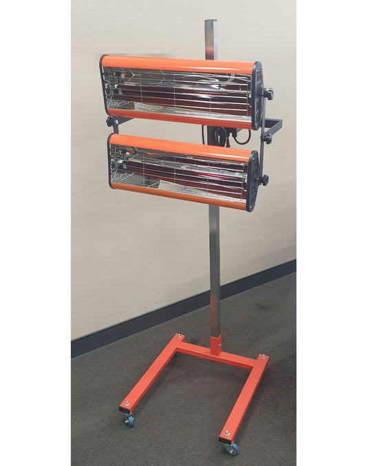 2 Bar Infrared Heat Lamp - 2100W (2x1050W) w/Stand