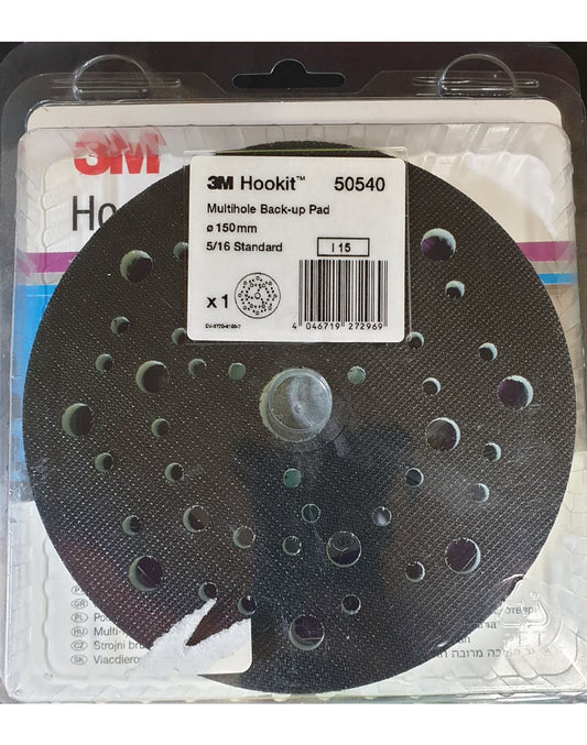3M 50540 150mm Hook-It Multi Hole Back Up Pad 5/16 Thread (Rupes)