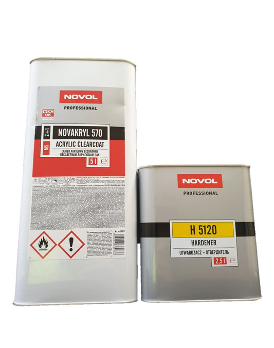 Novol Novakryl 570 2:1 MS Scratch Resistant Clearcoat 7.5L Kit