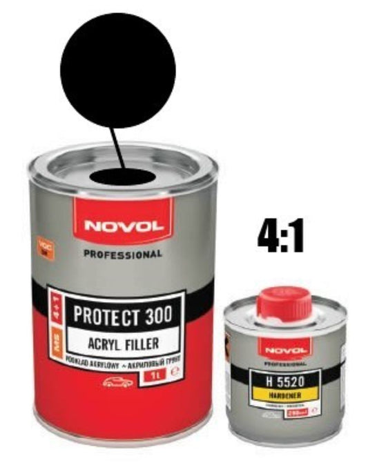Novol 2K Primer Kit - Black 1.25L