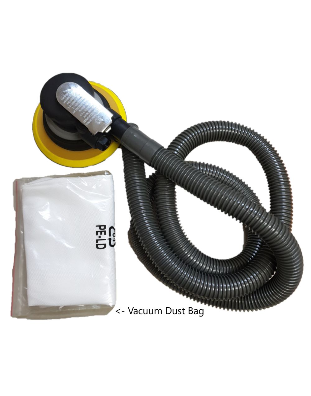 6" (150mm) Palm Sander w/Vacuum Hose + Bag Premier Panelbeating