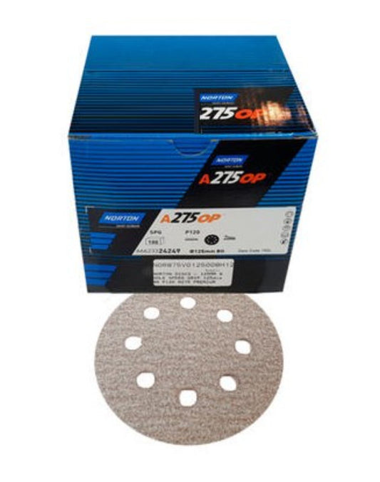 Norton A275 125mm 8H Velcro Discs (x100)