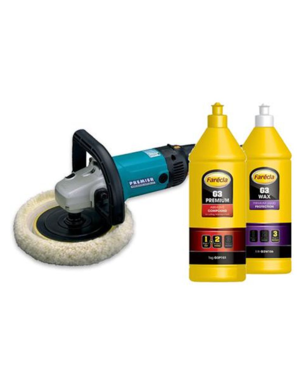 PremierPBS Electric Polisher KIT( Compound + Polish + Polisher