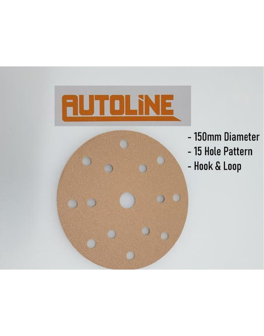 Autoline Gold 150mm Sanding Discs - P60 (15H)