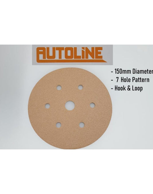 Autoline Gold 150mm Sanding Discs - P60 (7H)