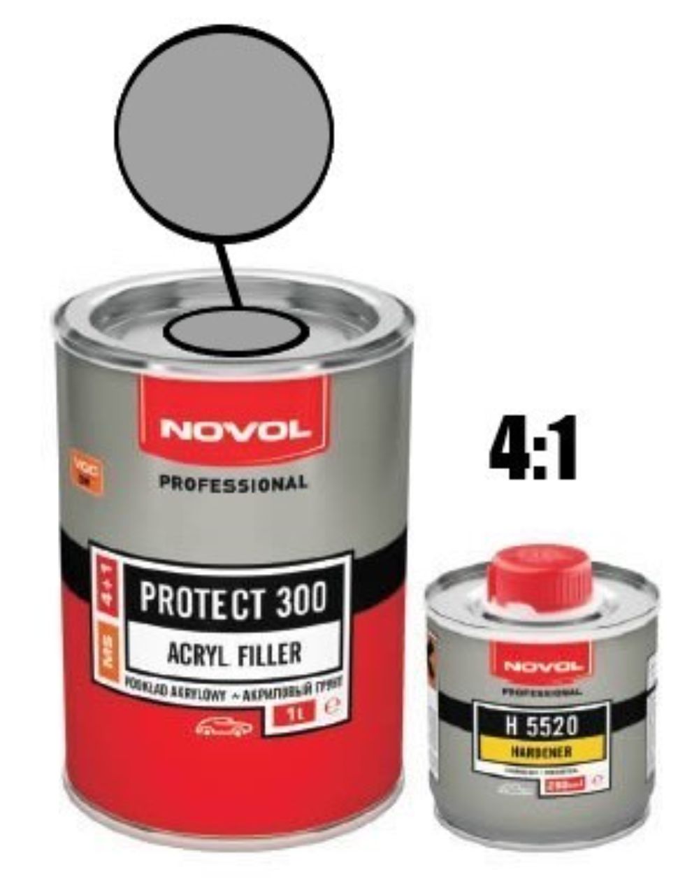Novol Protect 300 2K Primer Grey - 1.25L Kit (1L+0.25L)– Premier ...