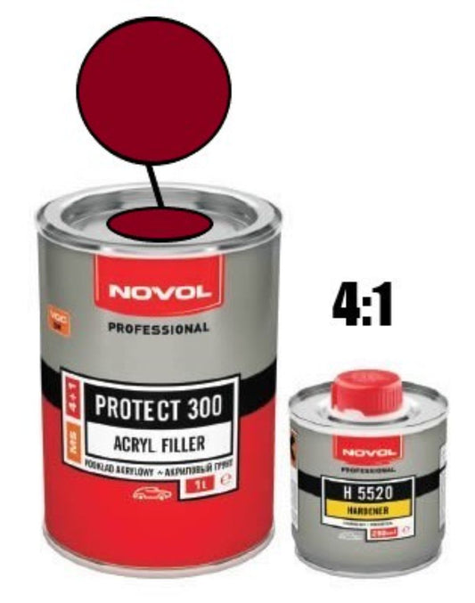 Novol Protect 300 2K Primer Red - 1.25L Kit (1L+0.25L)
